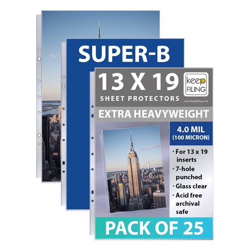 Keepfiling 13x19 Sheet Protectors Super-B Size