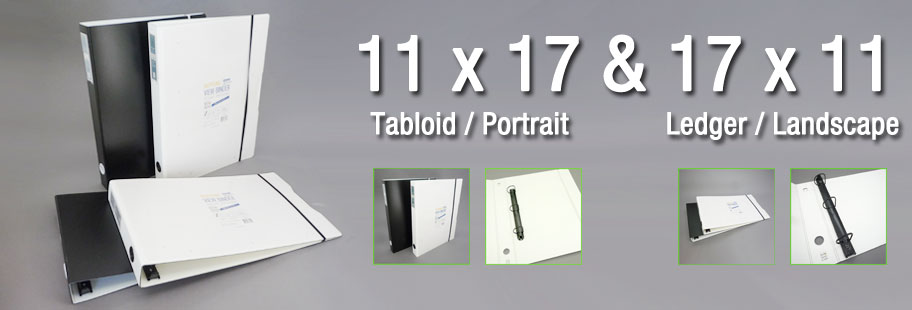 11x17 Binder & 11x17 3-Ring Binders - Horizontal & Portrait