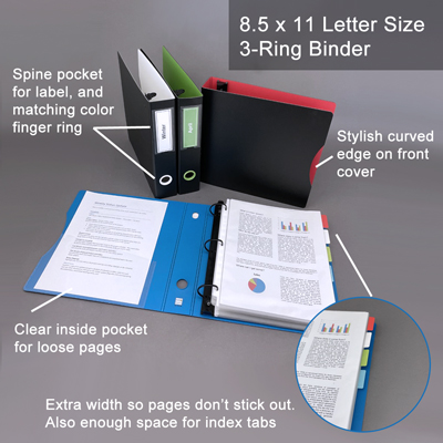 1.5 3 Ring Binders - Extra Wide Quality Binders