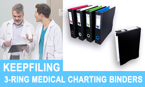 Keepfiling 3-Ring Medical Charting Binders